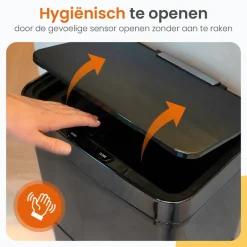 Goliving Automatische Sensor Prullenbak 64 Liter – Afvalemmer keuken - Afvalbak Discount