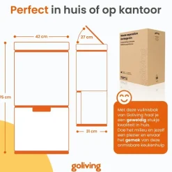 Goliving Automatische Sensor Prullenbak 64 Liter – Afvalemmer keuken - Afvalbak Discount