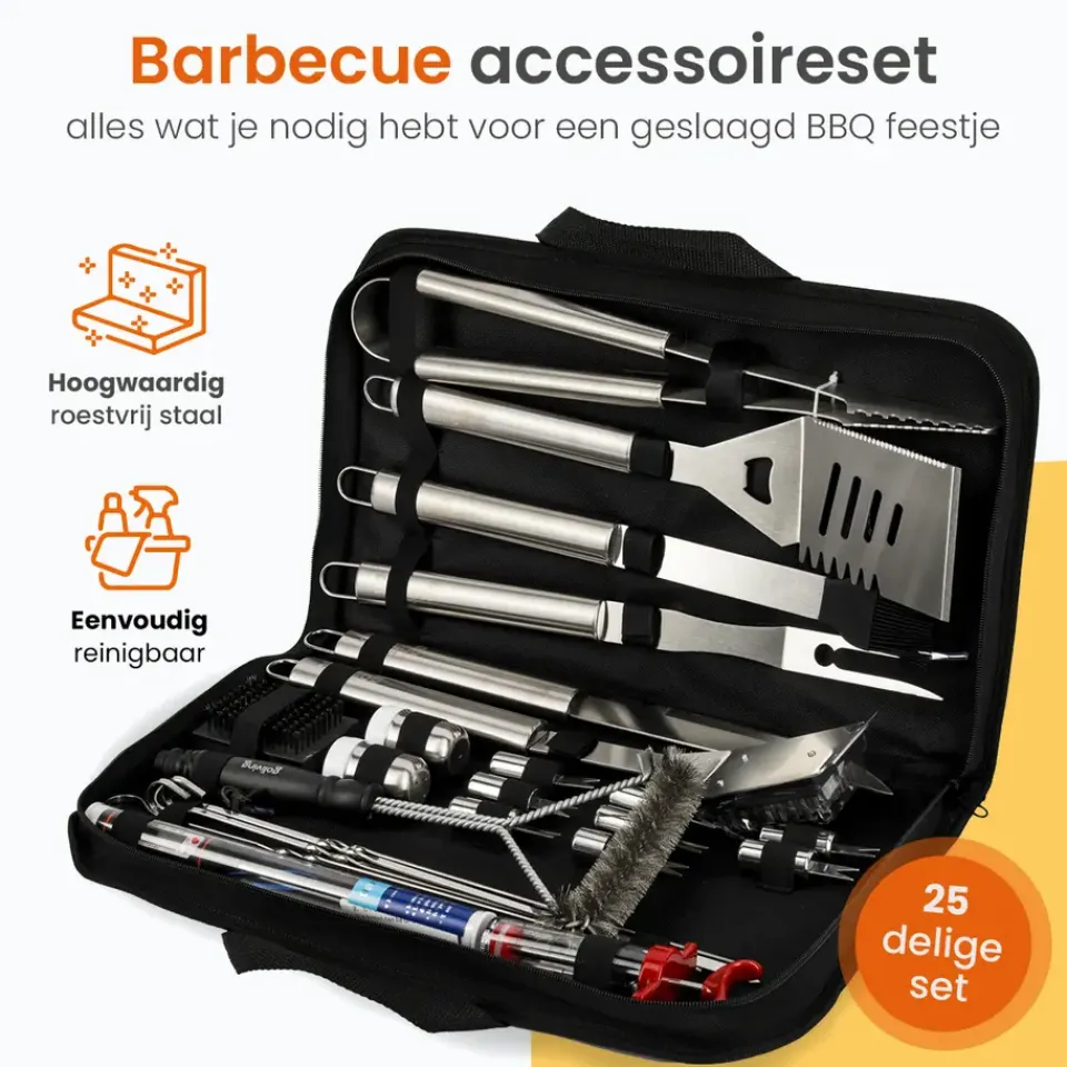 Goliving Barbecue Accessoireset - BBQ Gereedschap - 25 Barbecue Accessoires Best