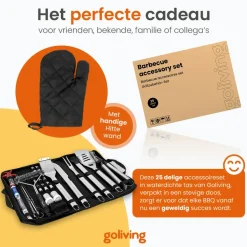 Goliving Barbecue Accessoireset - BBQ Gereedschap - 25 Barbecue Accessoires Best