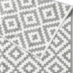 Goliving Buitenkleed Summer Diamond - 183x290CM - Draagtas - Grijs/Wit