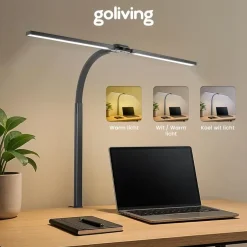 Goliving Bureaulamp met Klem - 78 CM - LED Dimbaar - Touch Bediening Sale