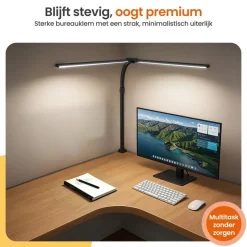 Goliving Bureaulamp met Klem - 78 CM - LED Dimbaar - Touch Bediening Sale