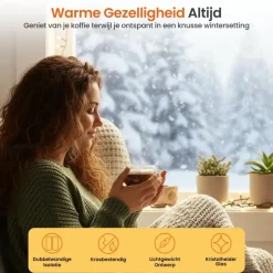 Goliving Dubbelwandige Koffieglazen - Kopjes - Glazen - Set Van 6 New