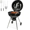 Goliving Houtskool Barbecue - Ø54 cm - Inclusief Accessoires - BBQ op Wielen Hot