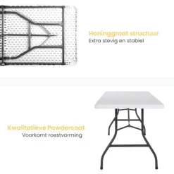 Goliving Inklapbare Tafel – Klaptafel – Campingtafel – Vouwtafel Buiten Hot