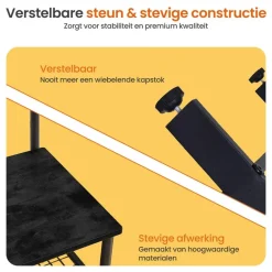 Goliving Kapstok - Garderoberek - Schoenenrek - Staand - XL - Zwart Hout New