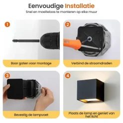 Goliving lamp – Wandlamp - Buitenlamp - Waterdichte LED-verlichting Discount