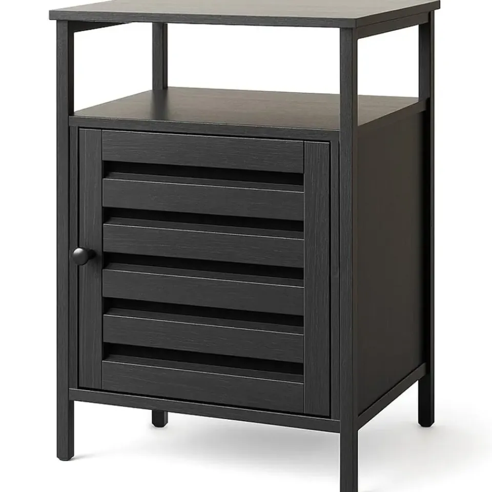 Goliving Nachtkastje - 40 x 40 x 60 cm - Opbergkastje - Bijzettafel - Zwart Hot