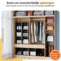 Goliving Opvouwbare Opbergkast - 24 Paar - 92 x 82 cm - Schoenenkast - Zwart Outlet