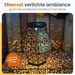 Goliving Solar Tafellamp Glow – 2 Stuks – LED Buitenverlichting - Zonne-energie Discount