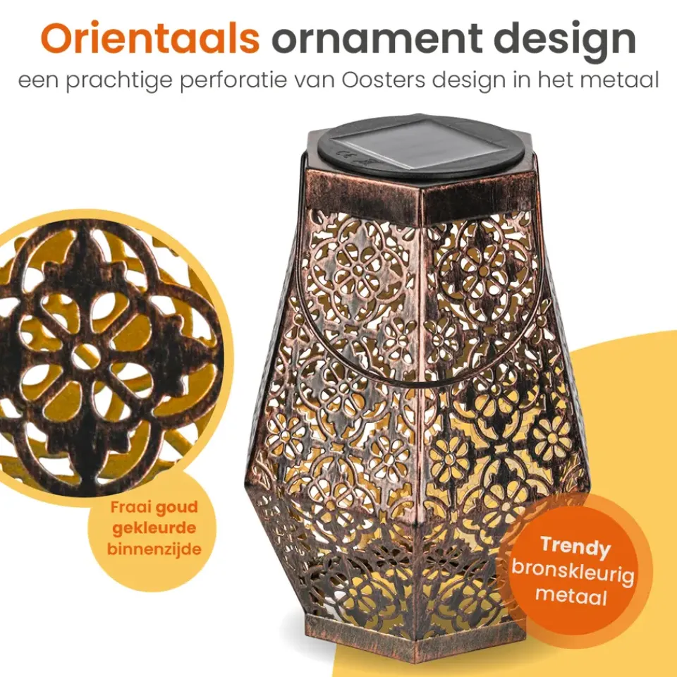 Goliving Solar Tafellamp Glow – 2 Stuks – LED Buitenverlichting - Zonne-energie Discount