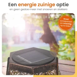 Goliving Solar Tafellamp Glow – 2 Stuks – LED Buitenverlichting - Zonne-energie Discount