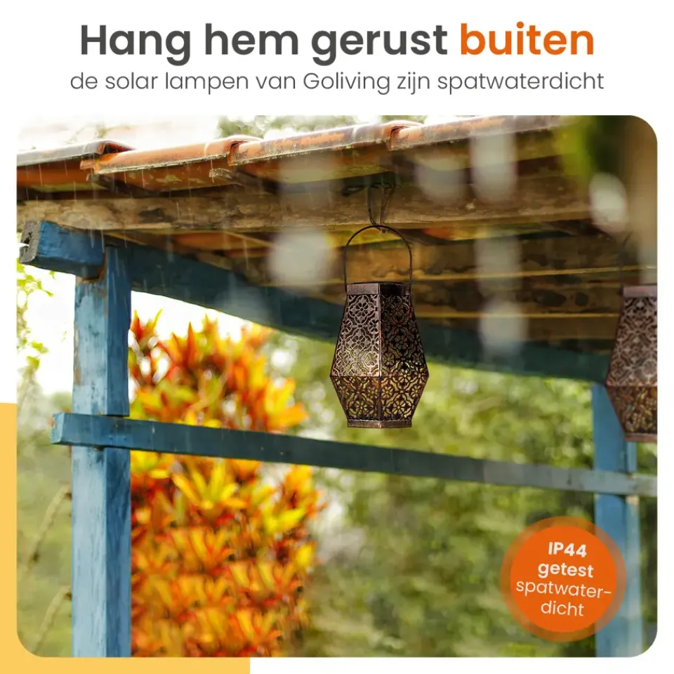 Goliving Solar Tafellamp Glow – 2 Stuks – LED Buitenverlichting - Zonne-energie Discount