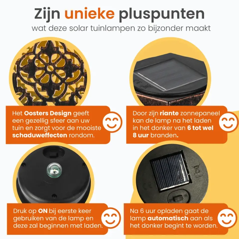 Goliving Solar Tafellamp Glow – 2 Stuks – LED Buitenverlichting - Zonne-energie Discount