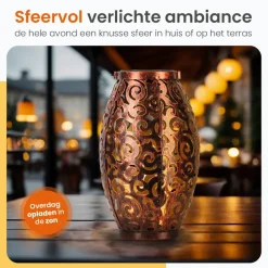 Goliving Solar Tafellamp Zen – 2 Stuks – LED Buitenverlichting - Zonne-energie New