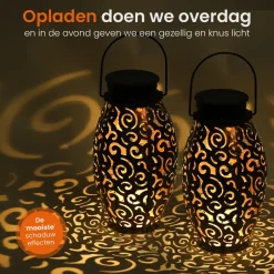 Goliving Solar Tafellamp Zen – 2 Stuks – LED Buitenverlichting - Zonne-energie New