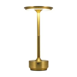 Goliving Tafellamp Op Accu - Oplaadbaar en Dimbaar - Hoogte 27 cm - Goud