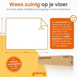 Goliving Vloerbeschermer bureaustoel - 120x150cm - Bureaustoelmat Discount