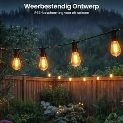 Gologi lichtsnoer buiten en binnen - Lichtslinger 10M - Tuinverlichting LED Clearance