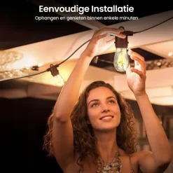 Gologi lichtsnoer buiten en binnen - Lichtslinger 5M - Tuinverlichting LED Clearance