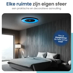 Gologi Plafondventilator met Verlichting - Ø60 cm - LED RGBW - 6 Standen Outlet