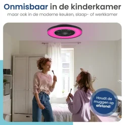 Gologi Plafondventilator met Verlichting - Ø60 cm - LED RGBW - 6 Standen Outlet