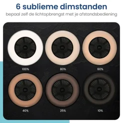 Gologi Plafondventilator met Verlichting - Ø60 cm - LED RGBW - 6 Standen Outlet