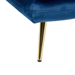 Beliani GONESSE - Chaise longue - Blauw - Fluweel Online
