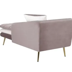Beliani GONESSE - Chaise longue - Bruin - Linkerzijde - Polyester