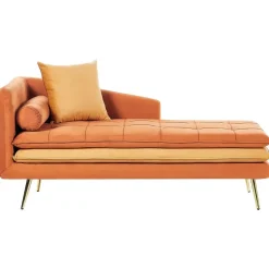 Beliani GONESSE - Chaise longue - Oranje - Fluweel Online
