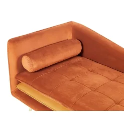 Beliani GONESSE - Chaise longue - Oranje - Fluweel Online