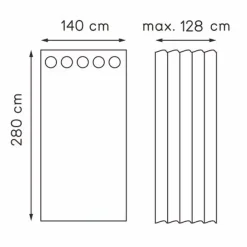 Leen Bakker Gordijn Indy - zand - 140x280 cm (1 stuk) Clearance