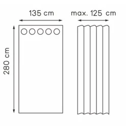 Leen Bakker Gordijn Kai - groen - 135x280 cm (1 stuk) Clearance