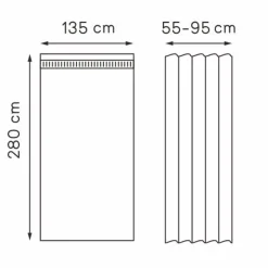 Leen Bakker Gordijn Lana - taupe - 135x280 cm (1 stuk) Online