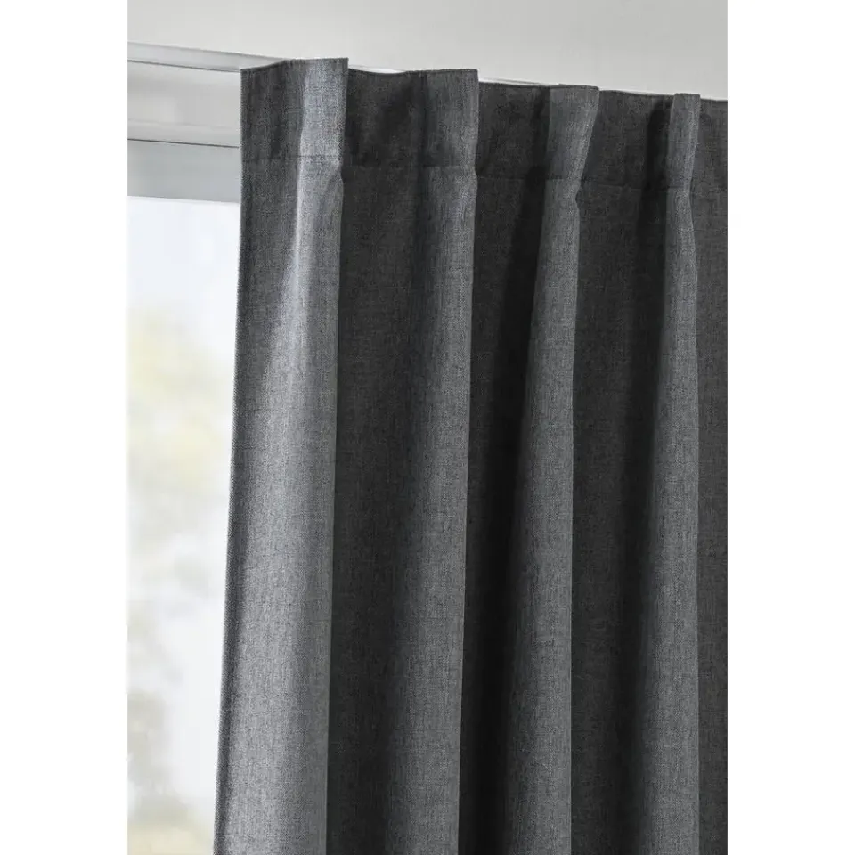 Leen Bakker Gordijn Miran - donkergrijs - 140x280 cm (1 stuk) New