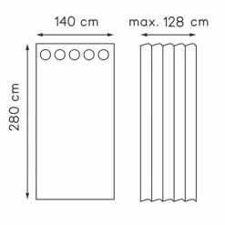 Leen Bakker Gordijn Valletta - beige - 140x280 cm (1 stuk) Online