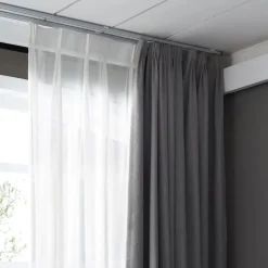 Merkloos Gordijnrail - uitschuifbaar - van 145 tot 270 cm - aluminium - gebroken wit Best