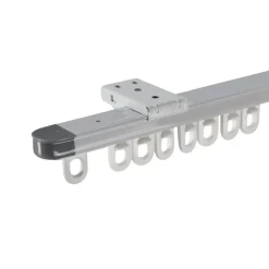 Merkloos Gordijnrail - uitschuifbaar - van 145 tot 270 cm - aluminium - gebroken wit Best