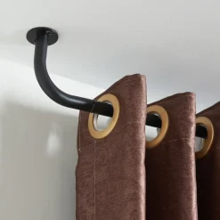 ACAZA Gordijnroede - uitschuifbaar - 120 tot 210 cm - zwart