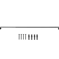 ACAZA Gordijnroede - uitschuifbaar - 120 tot 210 cm - zwart