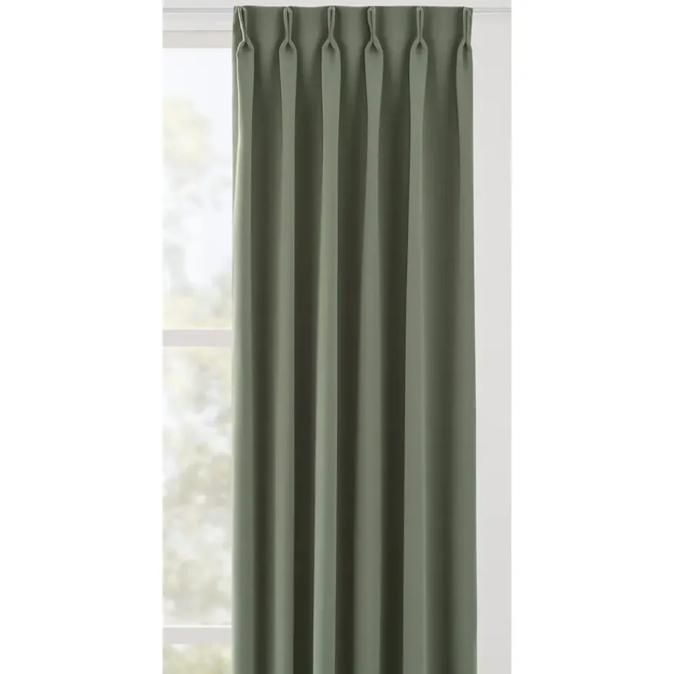 Leen Bakker Gordijnstof Milano - grijs/groen Sale