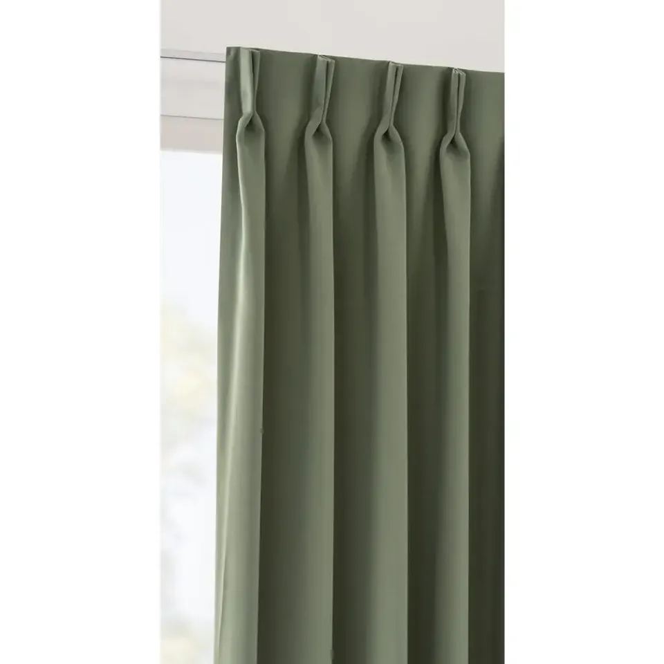 Leen Bakker Gordijnstof Milano - grijs/groen Sale