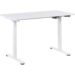 Beliani GRIFTON - Verstelbaar bureau - Wit - 120 cm - Staal Online