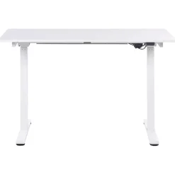 Beliani GRIFTON - Verstelbaar bureau - Wit - 120 cm - Staal Online