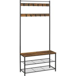 Merkloos Groot Garderoberek XL met Schoenenbank 175 x 85 cm Hot