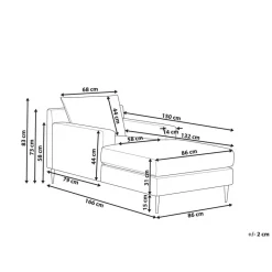 Beliani GUERET - Chaise longue - Groen - Symmetrisch - Fluweel Outlet