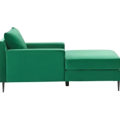 Beliani GUERET - Chaise longue - Groen - Symmetrisch - Fluweel Outlet