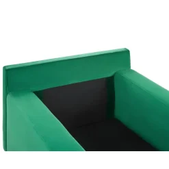 Beliani GUERET - Chaise longue - Groen - Symmetrisch - Fluweel Outlet