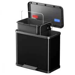 Hailo Öko Duo Plus L Prullenbak - 17+9L - zwart Hot